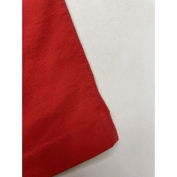 VINTAGE Palm Grove Blank Pocket T-shirt Women Medium Red 80s 90s Single Stitch - Picture 4 of 10